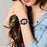 For Samsung Galaxy Watch7 44mm / 40mm Watch Band Rhinestone Decor Double Snap Smart Watch Strap - Black - 3