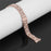 For Samsung Galaxy Watch7 44mm / 40mm Watch Band Rhinestone Decor Smart Watch Strap - Rose Pink - 5