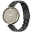 For Garmin Lily Watch Band Three Bead Solid Stainless Steel Replacement Strap - Black - 2