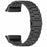 For Polar Vantage Watch Band Three Bead Solid Stainless Steel Replacement Strap - Black - 1