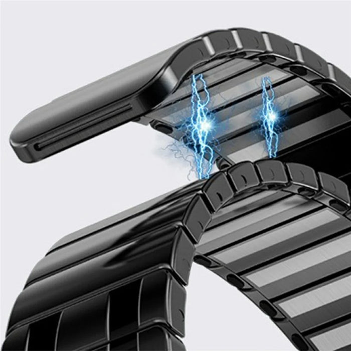 For Samsung Galaxy Watch Ultra2 47mm / Watch Ultra (2025) 47mm / Watch Ultra 47mm Watch Band Magnetic Stainless Steel Replacement Strap - Black - 4