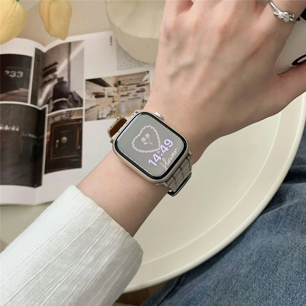 Plaid Woolen Strap for Apple Watch Series 11 10 42mm / 9 8 7 41mm / SE3 SE2 SE 6 5 4 40mm / 3 2 1 38mm - Style 7 - 2
