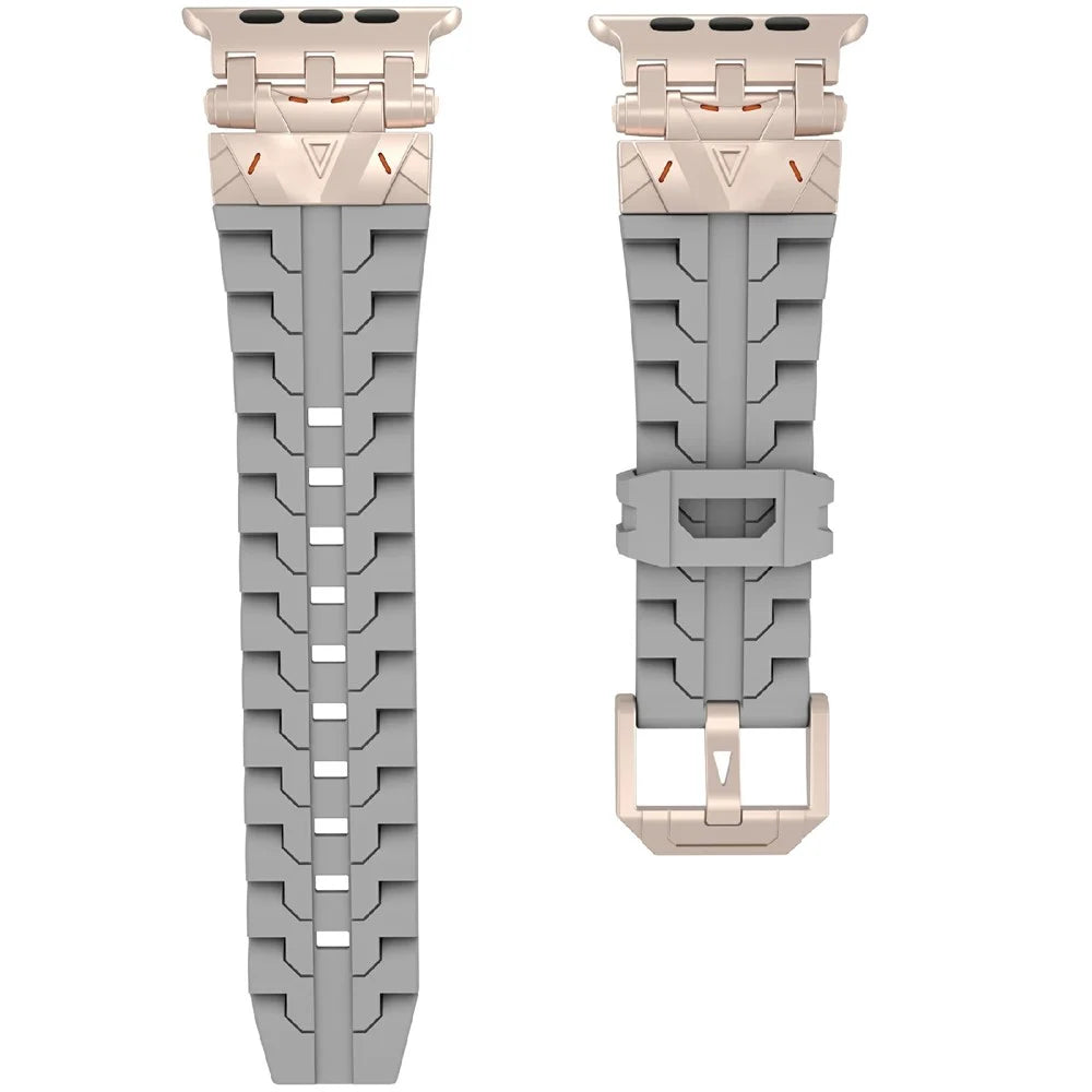 Silicone Strap for Apple Watch Ultra 3 2 1 49mm / Series 11 10 46mm / 9 8 7 45mm / SE3 SE2 SE 6 5 4 44mm / 3 2 1 42mm - Grey - 4