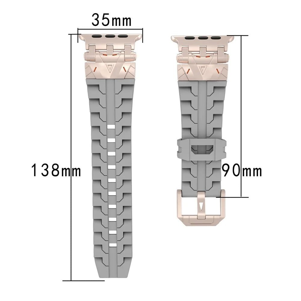 Silicone Strap for Apple Watch Ultra 3 2 1 49mm / Series 11 10 46mm / 9 8 7 45mm / SE3 SE2 SE 6 5 4 44mm / 3 2 1 42mm - Grey - 5