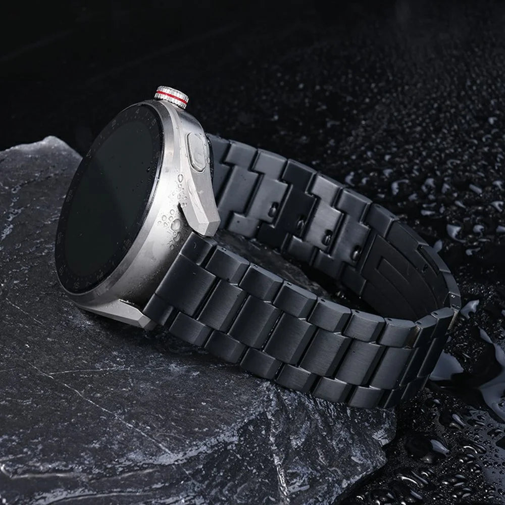 Titanium Alloy Strap for Huawei Watch GT 4 / GT 3 / GT 2 46mm Universal 22mm Watch Band - Black - 3