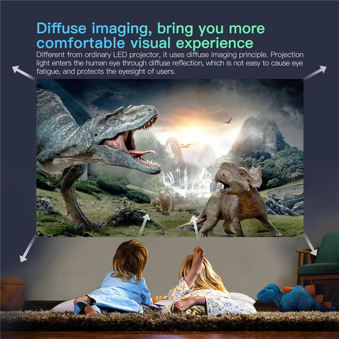 ProjectX1 Portable Projector WiFi Bluetooth-compatible Home Theater 8K HD Video Projector - US Plug - 6