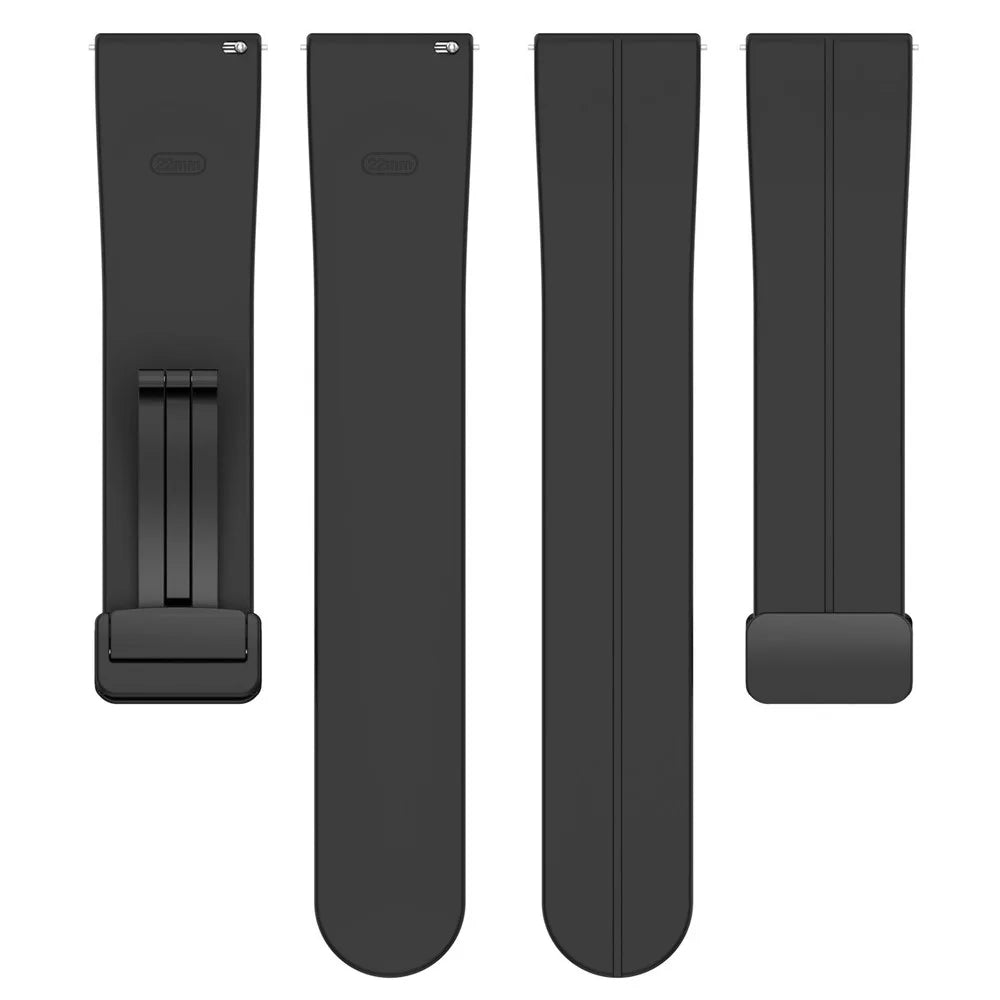 Watch Band for Xiaomi Redmi Watch 5 Active / Watch 5 Lite / Huawei Watch GT 5 46mm Universal 22mm Silicone Strap - Black - 3