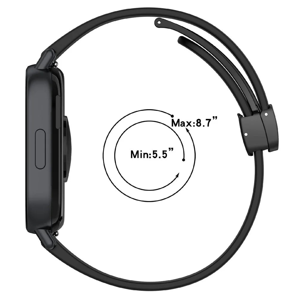 Watch Band for Xiaomi Redmi Watch 5 Active / Watch 5 Lite / Huawei Watch GT 5 46mm Universal 22mm Silicone Strap - Black - 4