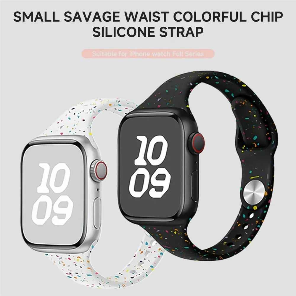 Silicone Strap for Apple Watch Series 11 10 42mm / 9 8 7 41mm / SE3 SE2 SE 6 5 4 40mm / 3 2 1 38mm Watch Band - Black - 3