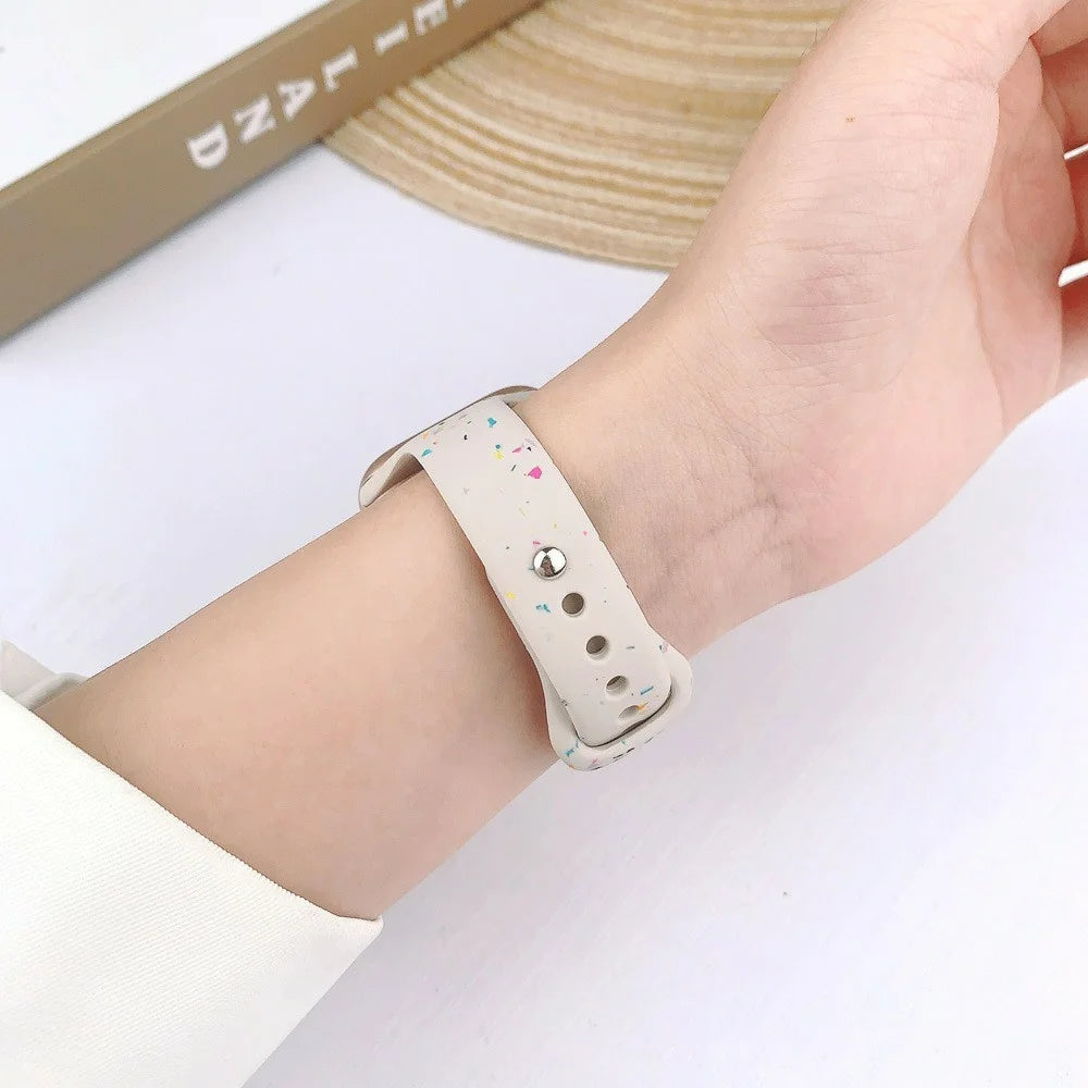 Silicone Strap for Apple Watch Series 11 10 42mm / 9 8 7 41mm / SE3 SE2 SE 6 5 4 40mm / 3 2 1 38mm Watch Band - Black - 7