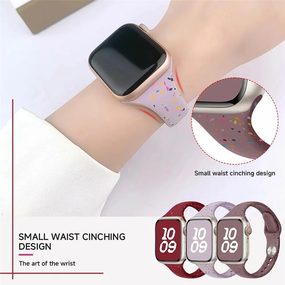 Silicone Strap for Apple Watch Ultra 3 2 1 49mm / Series 11 10 46mm / 9 8 7 45mm / SE3 SE2 SE 6 5 4 44mm / 3 2 1 42mm Band - Black - 5