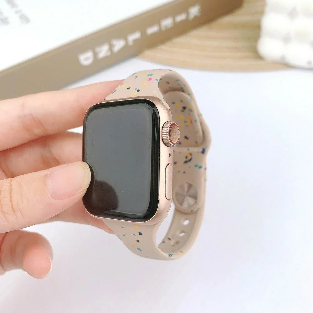 Silicone Strap for Apple Watch Ultra 3 2 1 49mm / Series 11 10 46mm / 9 8 7 45mm / SE3 SE2 SE 6 5 4 44mm / 3 2 1 42mm Band - Black - 6