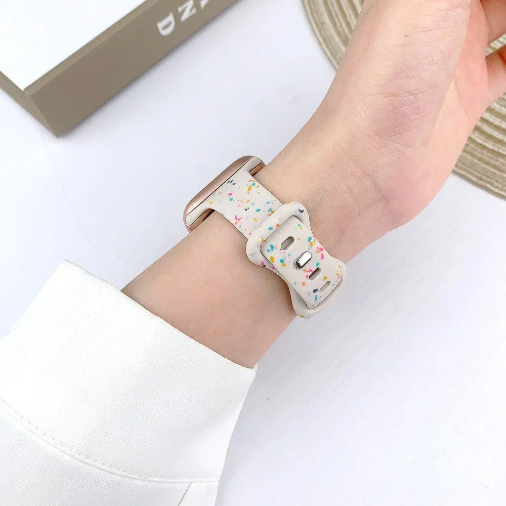 Strap for Apple Watch Series 11 10 42mm / 9 8 7 41mm / SE3 SE2 SE 6 5 4 40mm / 3 2 1 38mm Silicone Band - Starlight - 4