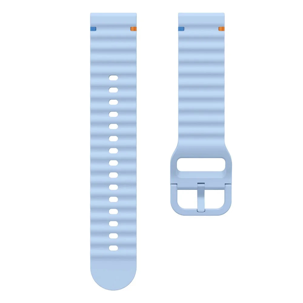 KALEBOL Silicone Band for Huawei Watch GT 3 42mm / GT 3 Pro 43mm , 20mm Wave Design Watch Strap - Baby Blue - 4
