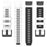 26mm Strap for Garmin Fenix 8 51mm / Enduro 3 / Instinct 2X Universal Silicone Watch Band - White+Black - 5