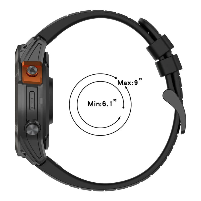 26mm Strap for Garmin Fenix 8 51mm / Enduro 3 / Instinct 2X Universal Silicone Watch Band - White+Black - 6