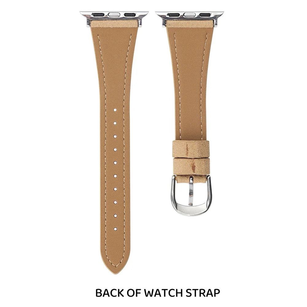 Dog Pattern Leather Strap for Apple Watch Ultra 3 2 1 49mm / Series 11 10 46mm / 9 8 7 45mm / SE3 SE2 SE 6 5 4 44mm / 3 2 1 42mm - Dark Brown - 2