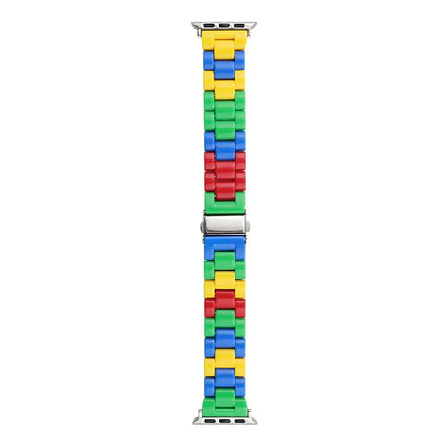 For Apple Watch Series 11 10 42mm / 9 8 7 41mm / SE3 SE2 SE 6 5 4 40mm / 3 2 1 38mm Block PC Watch Band - 1