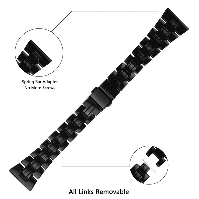Colorful Resin Watch Band Light Weight Replacement for Samsung Galaxy Watch3 41mm - Black - 5