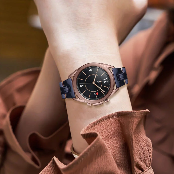 Colorful Resin Watch Band Light Weight Replacement for Samsung Galaxy Watch3 41mm - Black - 6