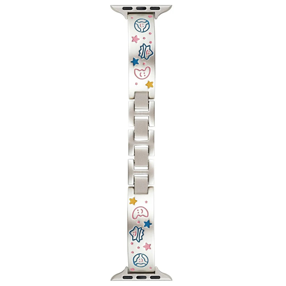 For Apple Watch Ultra 3 2 1 49mm / Series 11 10 46mm / 9 8 7 45mm / SE3 SE2 SE 6 5 4 44mm / 3 2 1 42mm Metal Watch Band - Starlight - 1