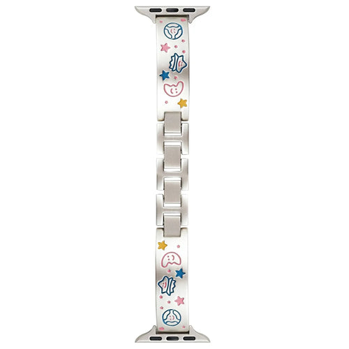 For Apple Watch Ultra 3 2 1 49mm / Series 11 10 46mm / 9 8 7 45mm / SE3 SE2 SE 6 5 4 44mm / 3 2 1 42mm Metal Watch Band - Starlight - 1