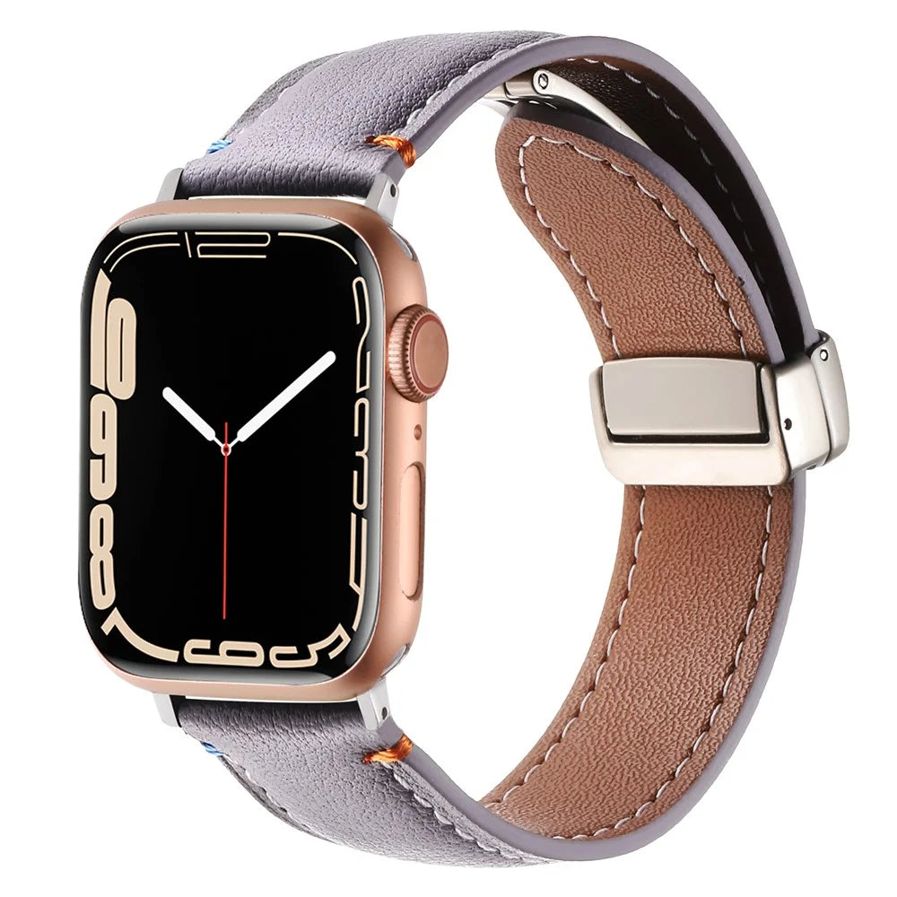 For Apple Watch Ultra 3 2 1 49mm / Series 11 10 46mm / 9 8 7 45mm / SE3 SE2 SE 6 5 4 44mm / 3 2 1 42mm Watch Band Magnetic Buckle - Purple - 2