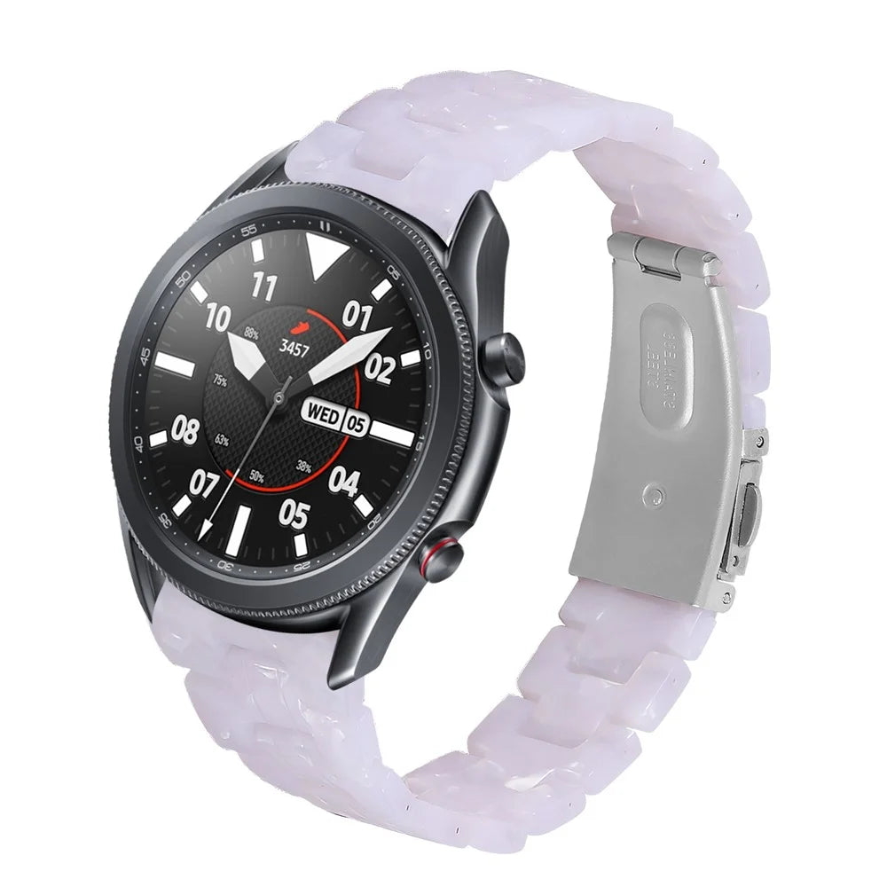 Colorful Resin Watch Band for Samsung Galaxy Watch3 45mm Replacement - White - 2
