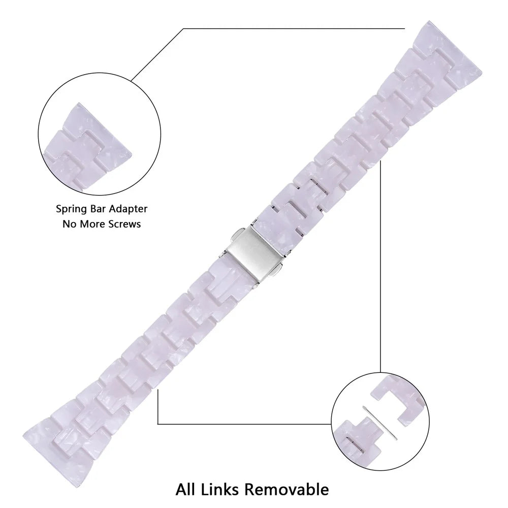Colorful Resin Watch Band for Samsung Galaxy Watch3 45mm Replacement - White - 5