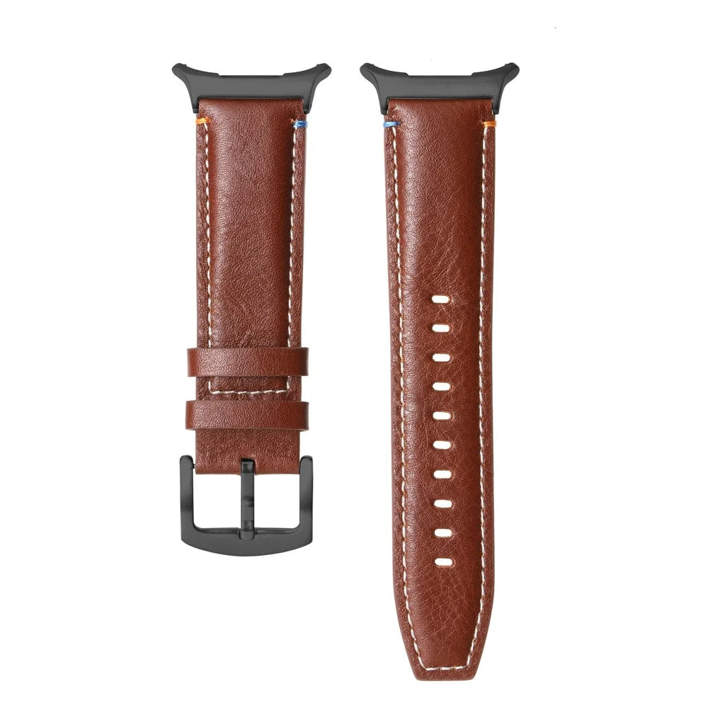 For Samsung Galaxy Watch Ultra2 47mm / Watch Ultra (2025) 47mm / Watch Ultra 47mm Replacement Strap Genuine Cowhide Leather Watch Band - Crazy Horse Texture Brown - 2