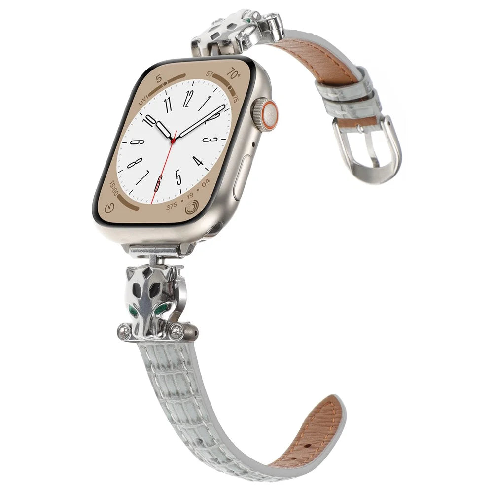 For Apple Watch Ultra 3 2 1 49mm / Series 11 10 46mm / 9 8 7 45mm / SE3 SE2 SE 6 5 4 44mm / 3 2 1 42mm Watchband - Silver / Grey - 4