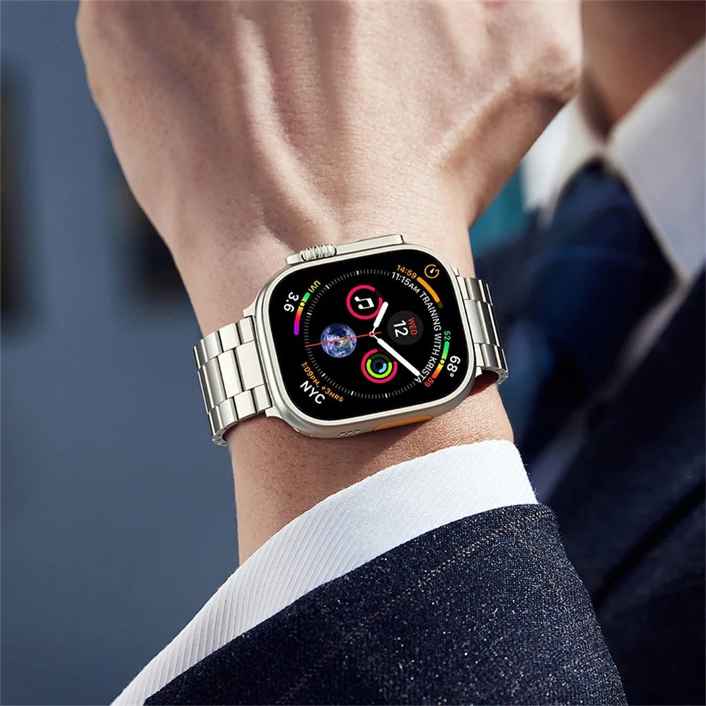 Magnetic Strap for Apple Watch Series 11 10 42mm / 9 8 7 41mm / SE3 SE2 SE 6 5 4 40mm / 3 2 1 38mm Titanium Alloy Band - Titanium - 5