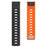 Silicone Strap for Garmin Fenix 8 51mm / Enduro 3 / Enduro 2 26mm Quick Release Magnetic Watch Band - Black+Orange - 2
