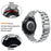 For Huawei Watch GT 5 46mm Watch Band Three Beads Stainless Steel Strap Replacement - Silver - 5