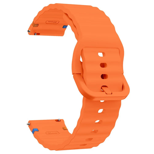 22mm Silicone Band for Xiaomi Watch S4 Sport / Redmi Watch 5 Active Wave Design Watch Strap - Orange - 1