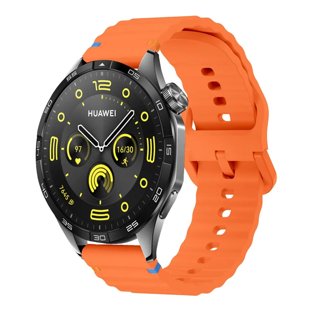 22mm Silicone Band for Xiaomi Watch S4 Sport / Redmi Watch 5 Active Wave Design Watch Strap - Orange - 3