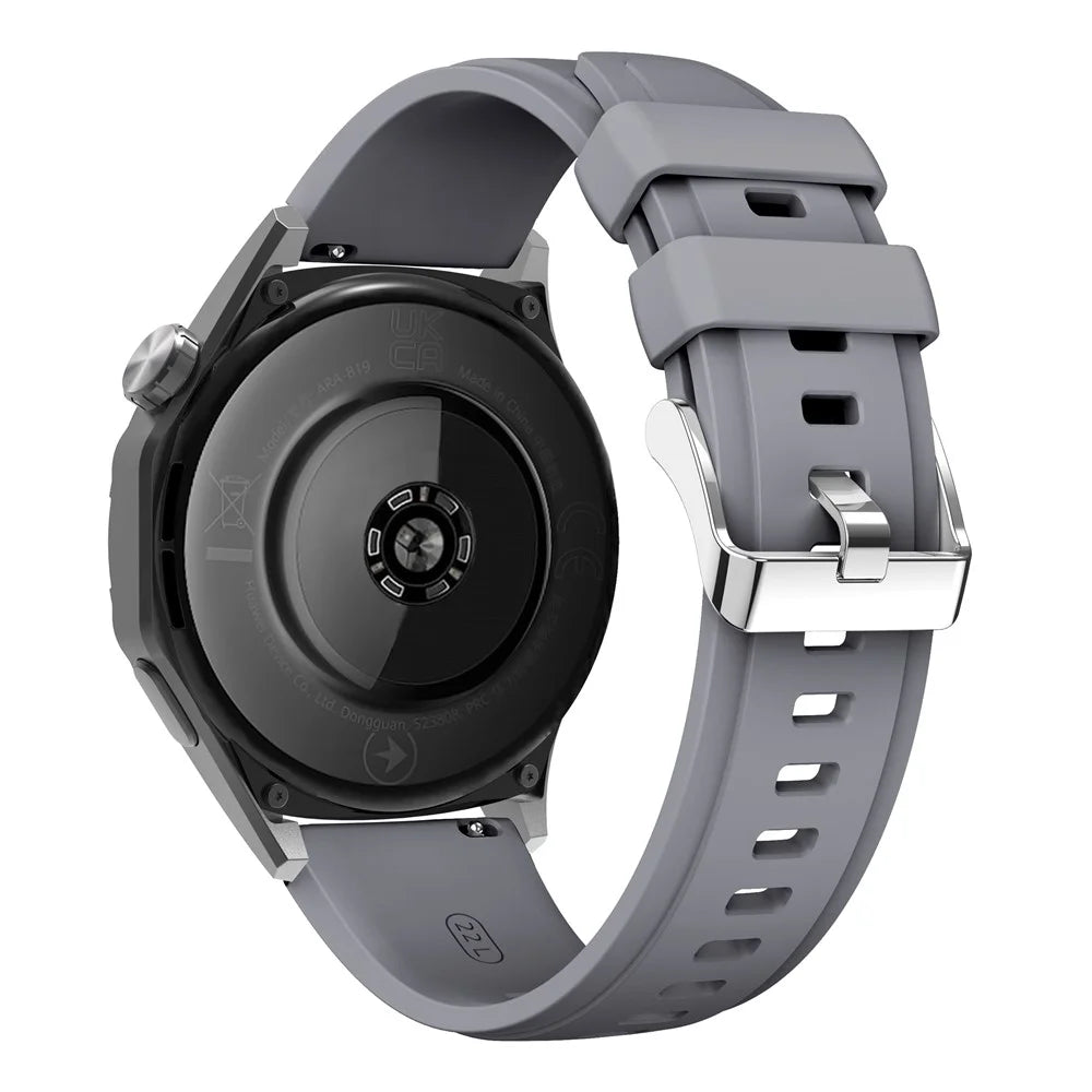 22mm Silicone Strap for Xiaomi Watch S4 Sport / Redmi Watch 5 Active Watch Band with Silver Buckle - Grey - 1