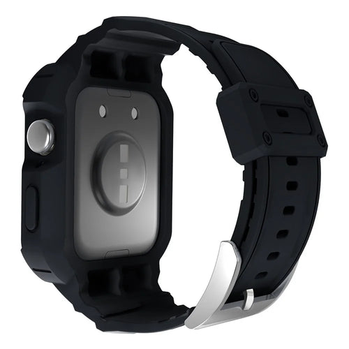 For Huawei Watch Fit 3 Strap Soft TPU Wrist Band with Integrated Watch Case - Black - 1