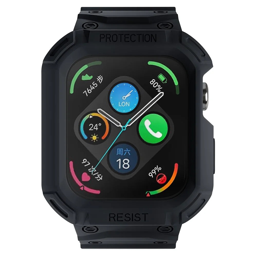 For Huawei Watch Fit 3 Strap Soft TPU Wrist Band with Integrated Watch Case - Black - 3
