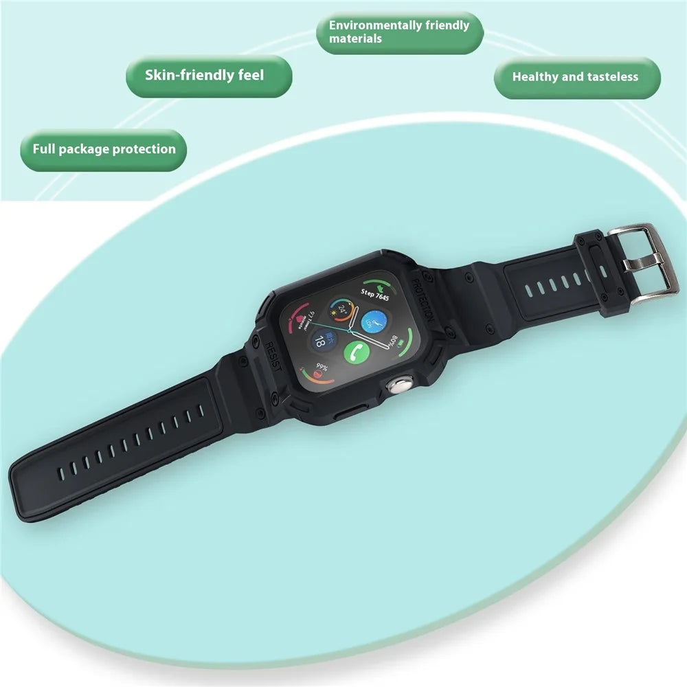 For Huawei Watch Fit 3 Strap Soft TPU Wrist Band with Integrated Watch Case - Black - 6
