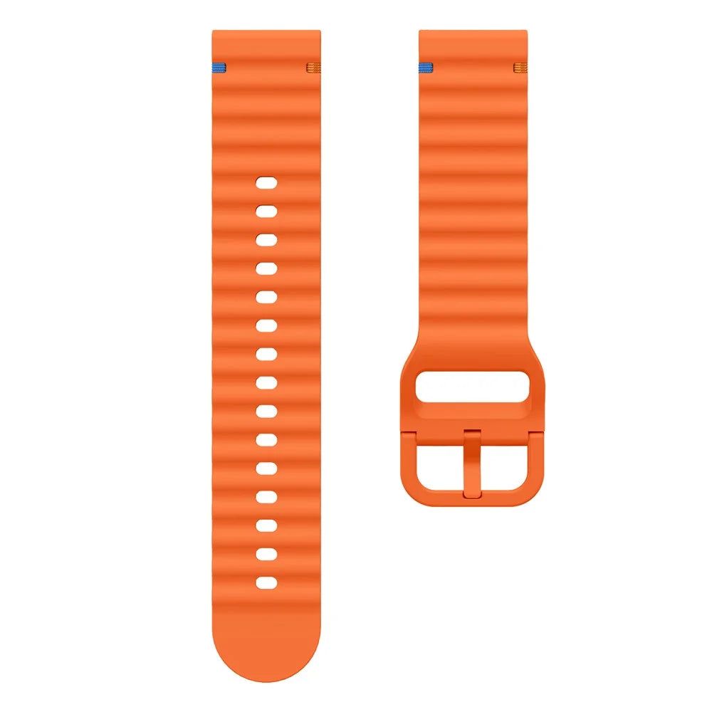 20mm Silicone Band for Garminactive 5 / Garmin vivoactive 5 / Venu Sq Wave Design Watch Strap - Orange - 3
