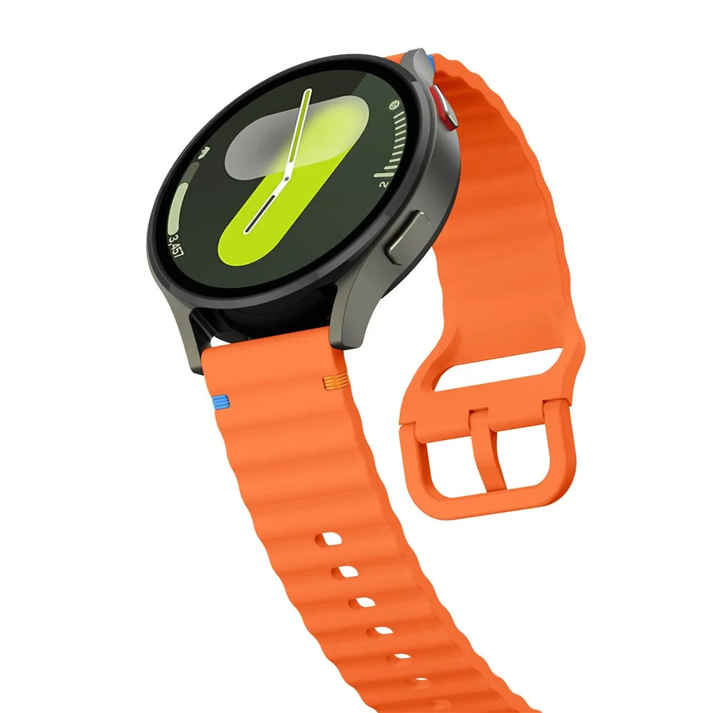 20mm Silicone Band for Garminactive 5 / Garmin vivoactive 5 / Venu Sq Wave Design Watch Strap - Orange - 5