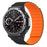 For Huami Amazfit T-Rex 3 Watch Band Adjustable Magnetic Silicone Wrist Strap with Connector - Black  /  Orange - 3
