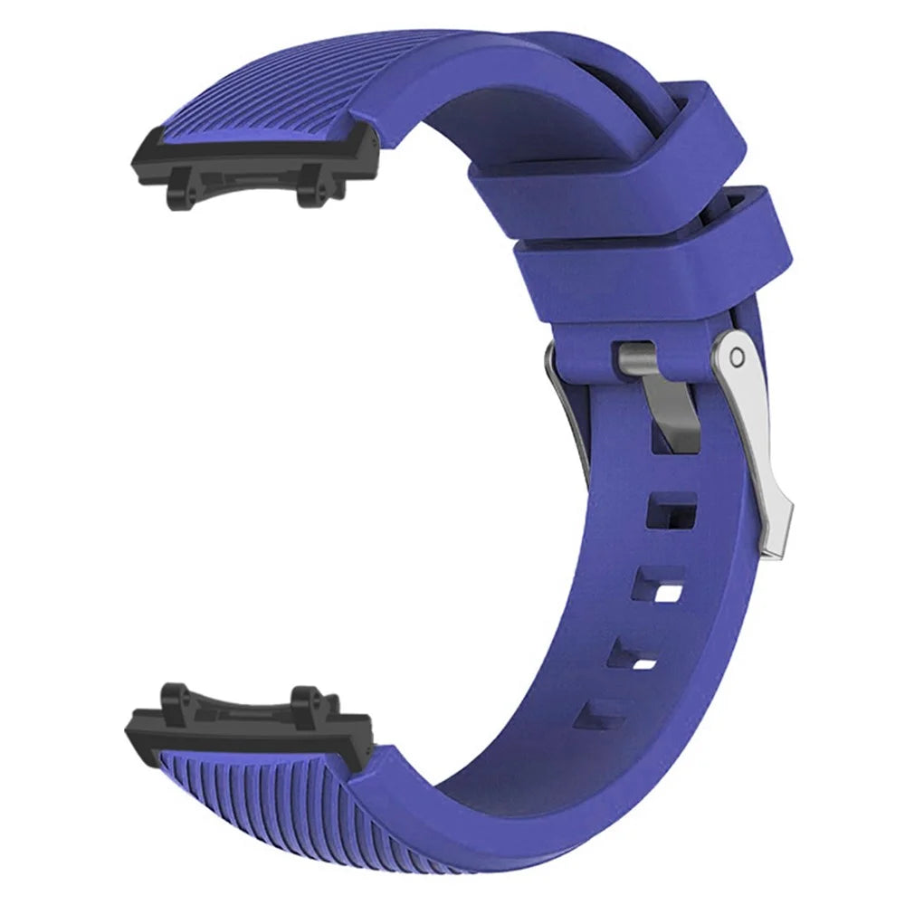 For Huami Amazfit T-Rex 3 Strap Twill Texture Soft Silicone Watch Band with Connector, Screwdriver - Purple - 2