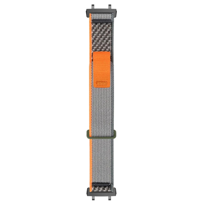 For Huami Amazfit T-Rex 3 Watch Strap Nylon Loop Adjustable Wrist Band with Connector - Orange / Grey - 4