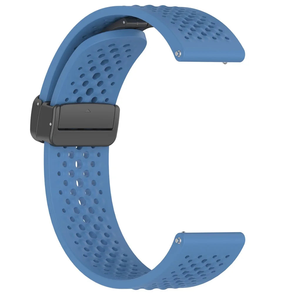 For Xiaomi Watch S4 Sport / Redmi Watch 5 Active Silicone Watch Band 22mm Replacement Strap with Folding Buckle - Blue - 3