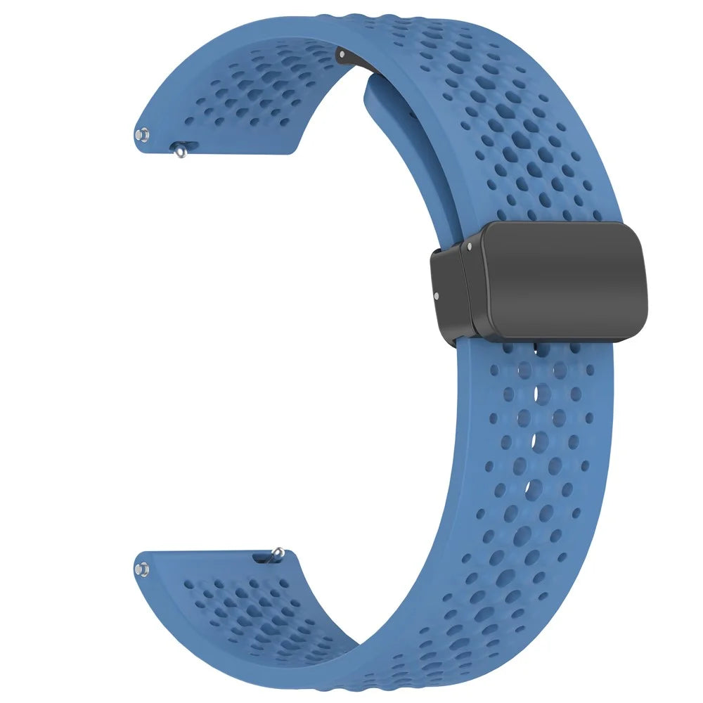 For Xiaomi Watch S4 Sport / Redmi Watch 5 Active Silicone Watch Band 22mm Replacement Strap with Folding Buckle - Blue - 4