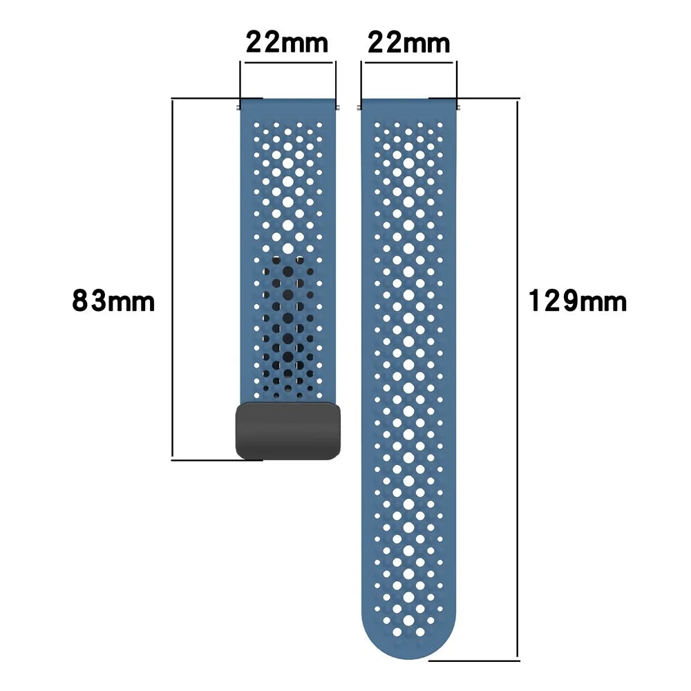 For Xiaomi Watch S4 Sport / Redmi Watch 5 Active Silicone Watch Band 22mm Replacement Strap with Folding Buckle - Blue - 6
