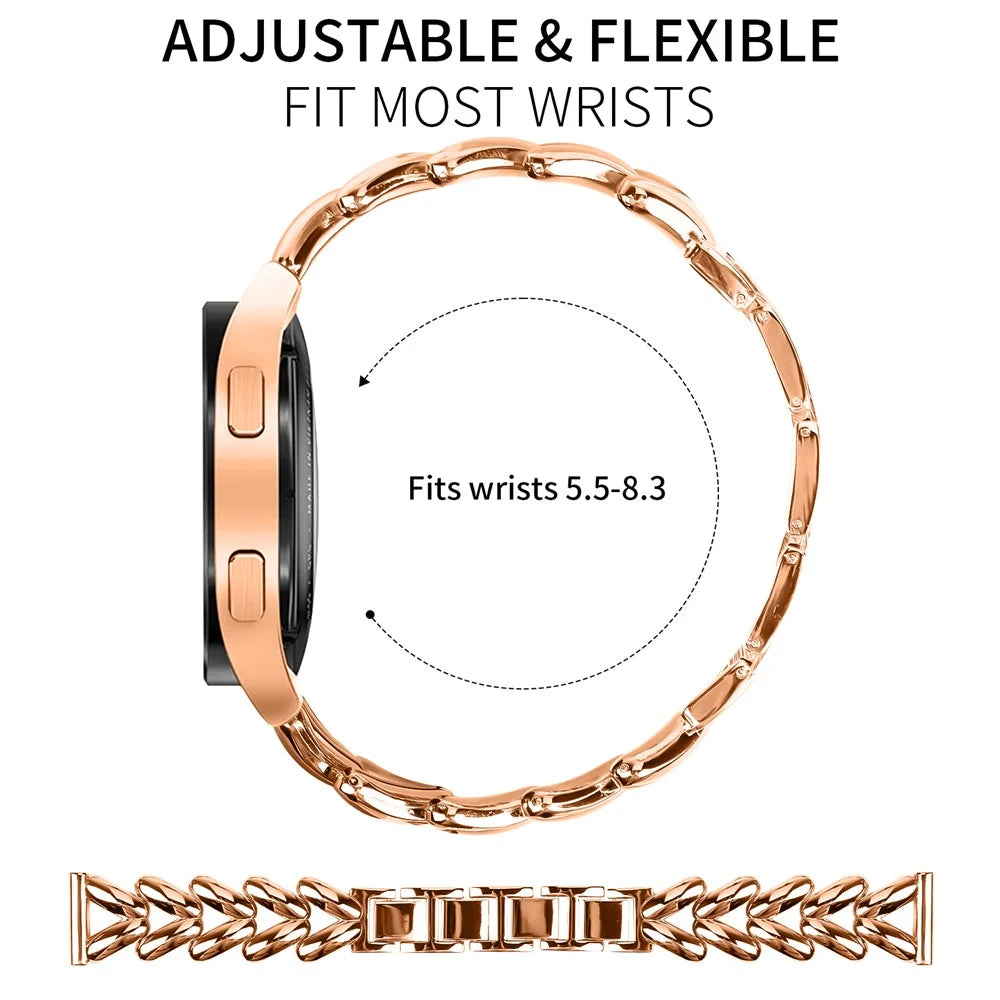 Zinc Alloy Watch Band for Huami Amazfit GTR 42mm Twisted Metal Watch Strap Replacement - Rose Gold - 4