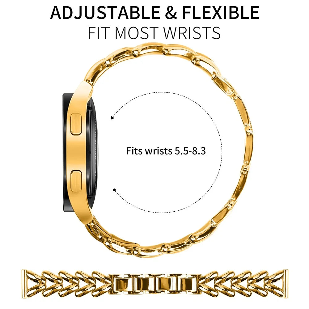 Zinc Alloy Watch Band for Huami Amazfit Bip U Twisted Metal Watch Strap Replacement - Gold - 4